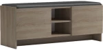 Παπουτσοθήκη-σκαμπό Zulla  sonoma-μαύρο 110x37x43εκ