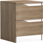 Κομοδίνο Verena pakoworld sonoma-λευκό 40x40x50εκ