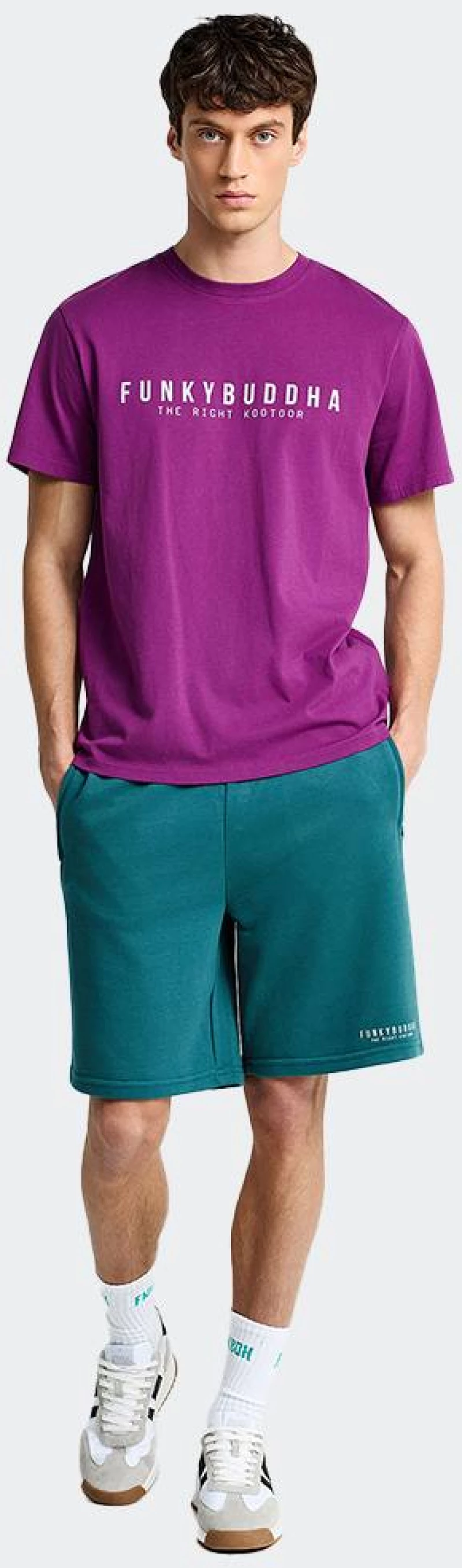 FUNKY BUDDHA Jogger Shorts - FBM013-050-03-MEDITERRANEA