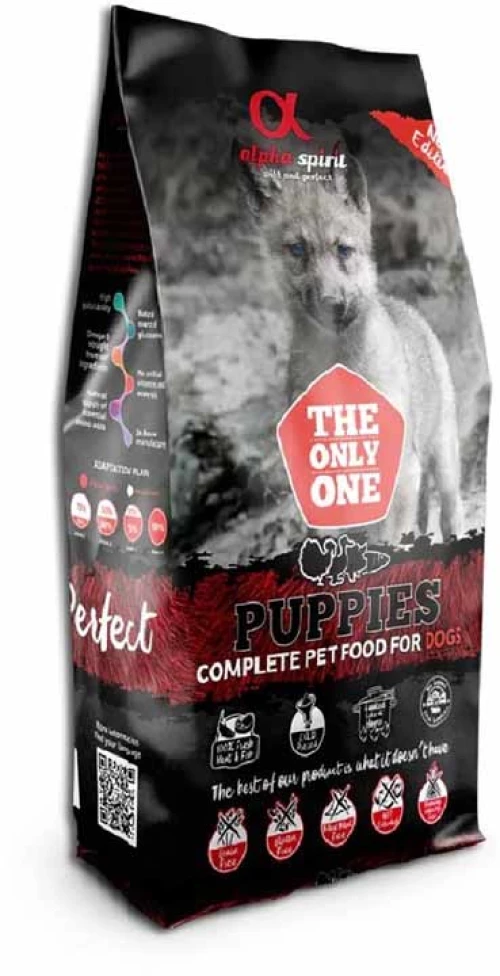 Alpha Spirit The Only One Ξηρά τροφή Σκύλου Puppies 12kg + ΔΩΡΟ 2 Real Food 280gr