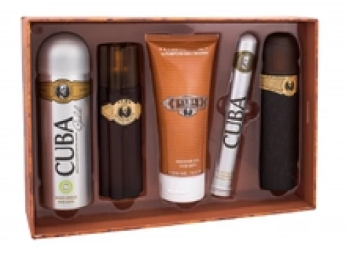 Cuba-Cuba Must Have Gold Gift Set EDT 100 ml, 35 ml EDT, After Shave 100 ml shower gel 200 ml and 200 ml deospray-100ml