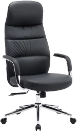 ΚΑΡΕΚΛΑ ΓΡΑΦΕΙΟΥ TEETER HM18355.01 ΜΑΥΡΟ PU ΔΕΡΜΑ--ΒΑΣΗ ΧΡΩΜΙΟΥ 67x66x121Υεκ