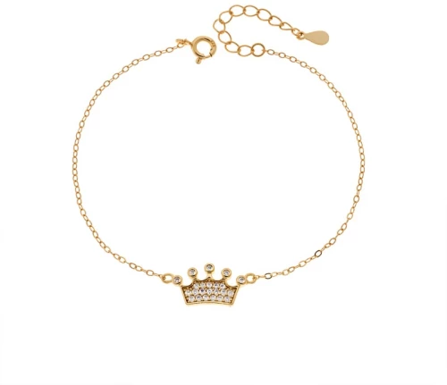 Βραχιόλι Γυναικείο Senza από επιχρυσωμένο ασήμι 925, κορώνα