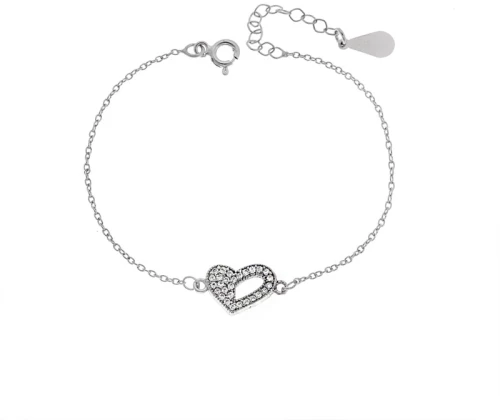 Βραχιόλι Γυναικείο Senza από  ασήμι 925, καρδιά