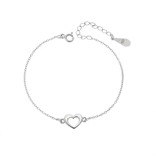 Βραχιόλι Γυναικείο Senza από ασήμι 925, καρδιά