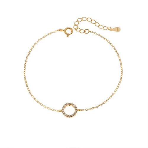 Βραχιόλι Γυναικείο Senza από επιχρυσωμένο ασήμι 925, κύκλος περίγραμμα