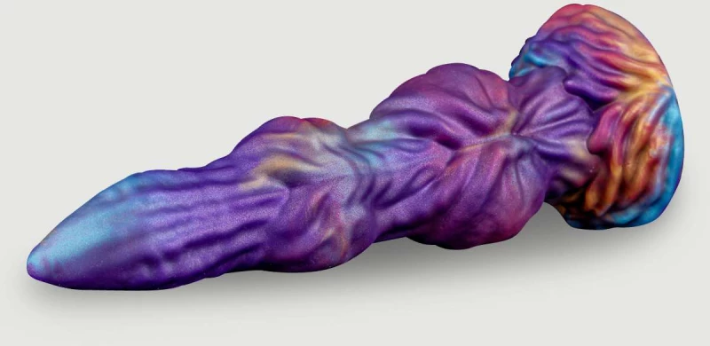 Dildo Δράκου Σιλικόνης Με Βεντούζα Dragon Silicone Dildo With Suction Cup 24 x 4 cm - Μωβ