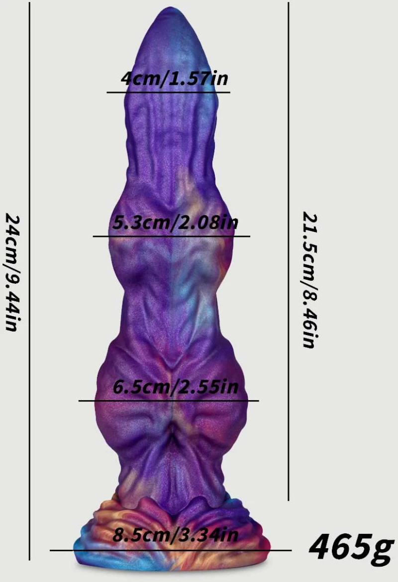 Dildo Δράκου Σιλικόνης Με Βεντούζα Dragon Silicone Dildo With Suction Cup 24 x 4 cm - Μωβ