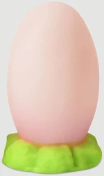 Αυγό Πρωκτική Σφήνα Σιλικόνης Με Βεντούζα Medium Silicone Egg Plug With Suction Cup 13 x 7 cm - Ροζ
