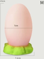 Αυγό Πρωκτική Σφήνα Σιλικόνης Με Βεντούζα Medium Silicone Egg Plug With Suction Cup 13 x 7 cm - Ροζ