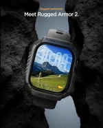 Θήκη Apple Watch 11 / 10 46mm Spigen Rugged Armor 2 Ανθεκτική Σιλικόνης - Matte Black (ACS10499)