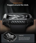 Θήκη Apple Watch 11 / 10 46mm Spigen Rugged Armor 2 Ανθεκτική Σιλικόνης - Matte Black (ACS10499)