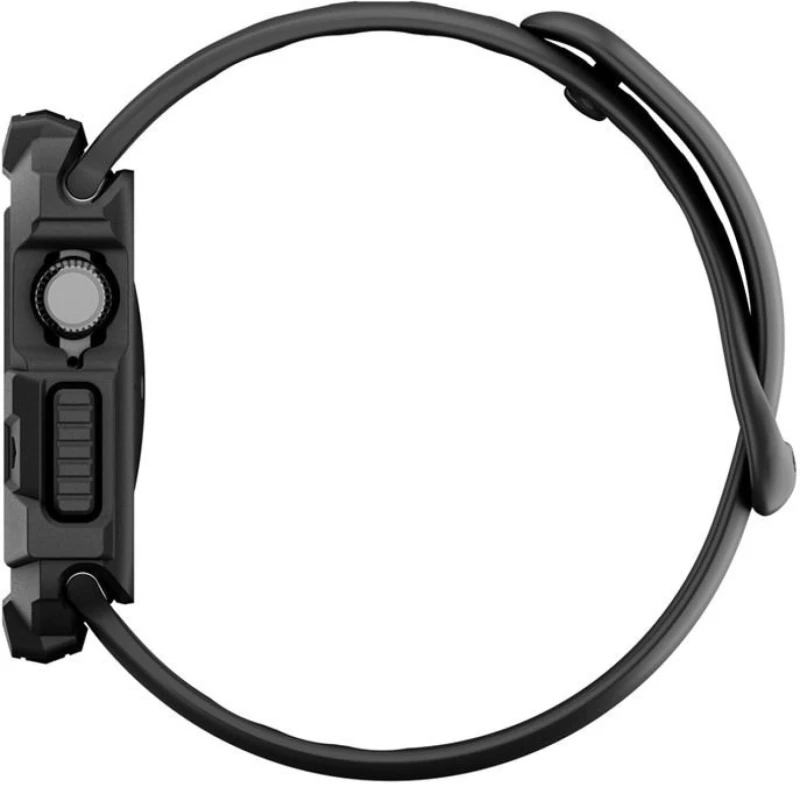 Θήκη Apple Watch 11 / 10 46mm Spigen Rugged Armor 2 Ανθεκτική Σιλικόνης - Matte Black (ACS10499)