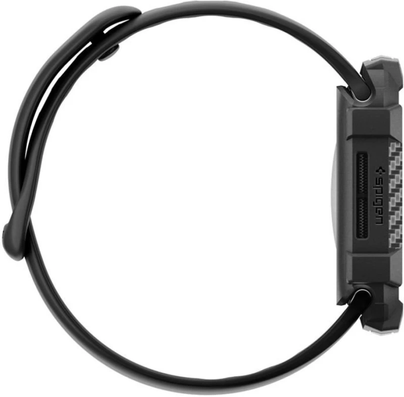 Θήκη Apple Watch 11 / 10 46mm Spigen Rugged Armor 2 Ανθεκτική Σιλικόνης - Matte Black (ACS10499)