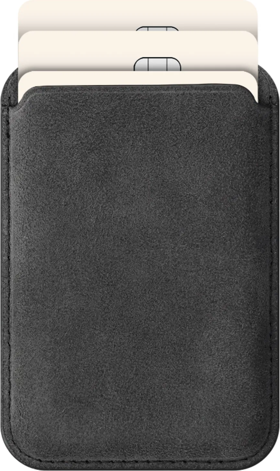 Universal Θήκη Rosso Avanti Wallet MagSafe Πορτοφόλι για Κάρτες από Premium Alcantara - Gray (8719246550003)