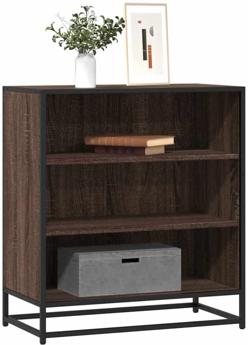 vidaXL Sideboard καφέ δρυς 68x35x76 cm Κατασκευασμένο ξύλο και μέταλλο
