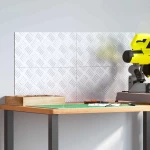 vidaXL Επιφάνειες Καρό 4 pcs Ασημί 40 x 20 cm Αλουμίνιο