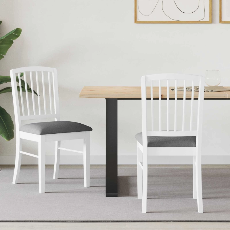 vidaXL Καρέκλες φαγητού 2 pcs Λευκό 50 x 52,5 x 91 εκ