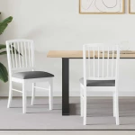vidaXL Καρέκλες φαγητού 2 pcs Λευκό 50 x 52,5 x 91 εκ