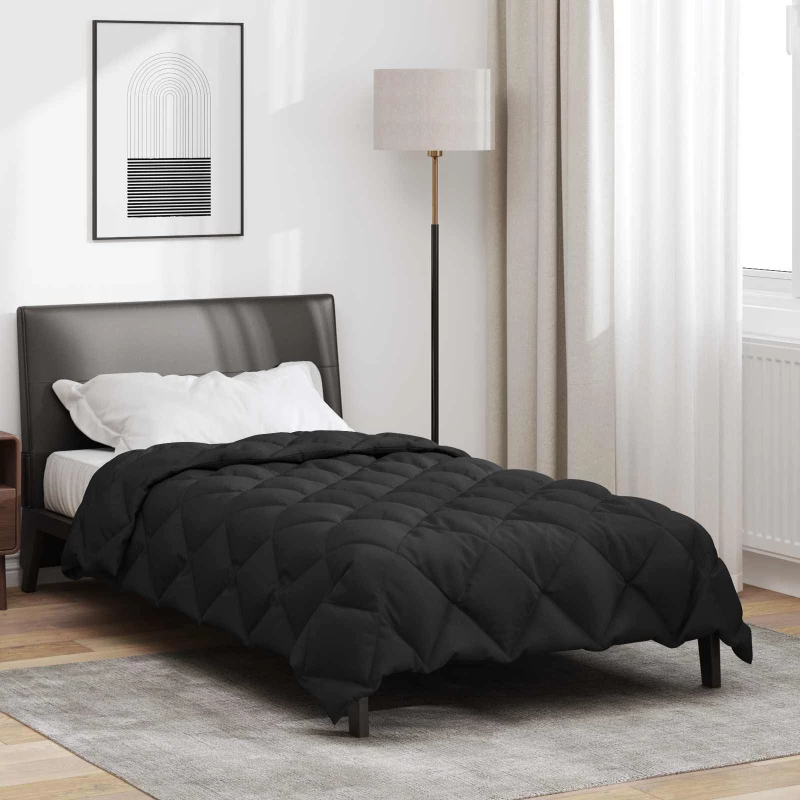 vidaXL Χειμερινό Παπλωματοθήκη Μαύρο 220 x 140 cm Μικροΐνες
