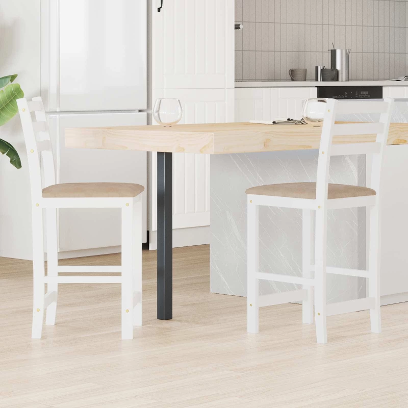 vidaXL Καρέκλες φαγητού 2 pcs Λευκό 40 x 47,5 x 99,5 εκ