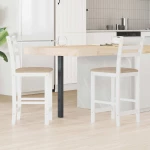 vidaXL Καρέκλες φαγητού 2 pcs Λευκό 40 x 47,5 x 99,5 εκ