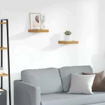 vidaXL Ράφι Τοίχου 2 pcs Καφέ 23 x 23,5 x 4 εκ Επεξεργασμένο ξύλο