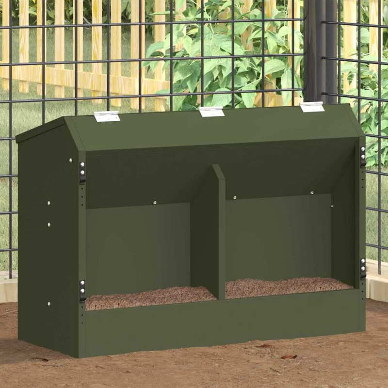 vidaXL Ταΐστρα Χαμστεριών Ελιά Πράσινη 64.5 x 25.5 x 45.5 εκ.