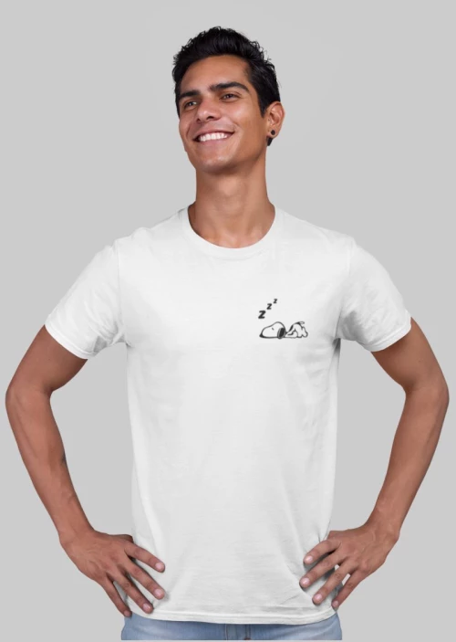 Sleeping Snoopy T-Shirt - WHITE