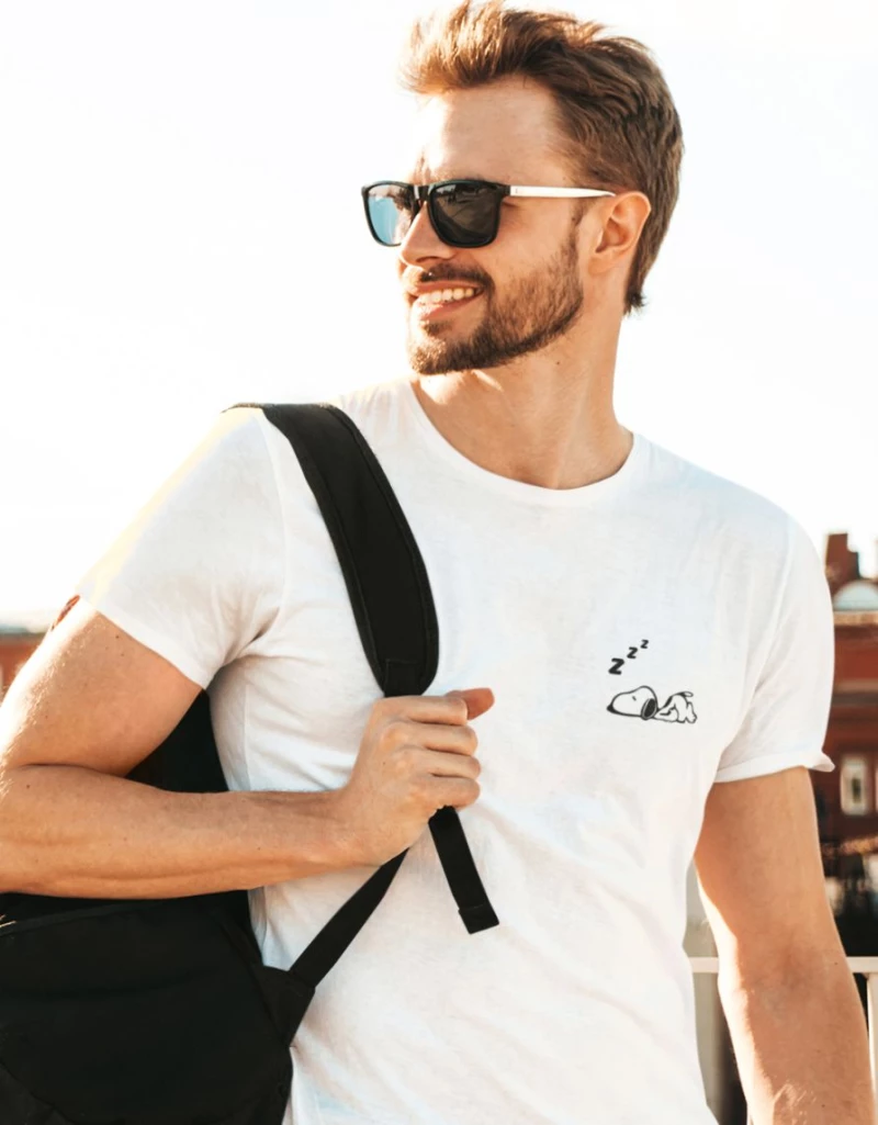 Sleeping Snoopy T-Shirt - WHITE