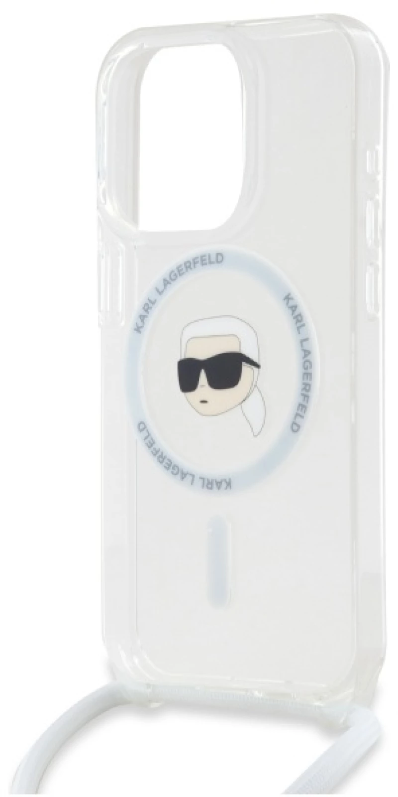 Karl Lagerfeld Crossbody IML Karl Head Magsafe Case for iPhone 16 Pro - Clear