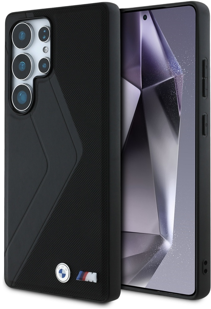 BMW Leather Oversized Stripes MagSafe case for Samsung Galaxy S25 Ultra - black