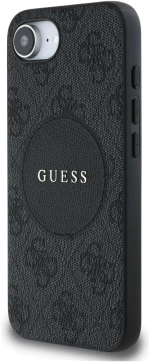Guess 4G Circle Classic Logo MagSafe case for iPhone 16e - black