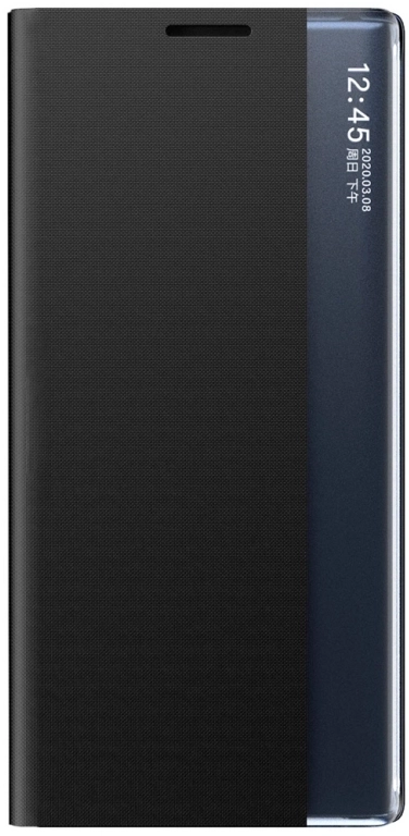 New Sleep Case Cover with Flip and Stand for Samsung Galaxy S25 Edge - Black