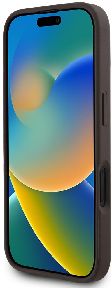 Guess 4G Circle Classic Logo MagSafe case for iPhone 16 - brown