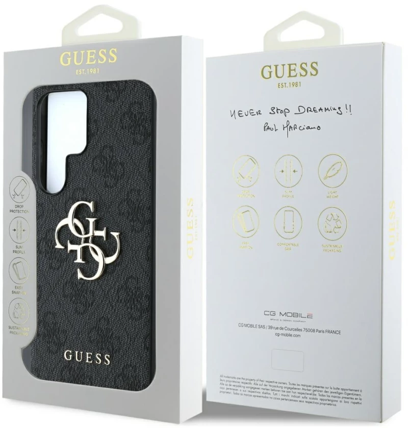 Guess Big 4G Logo Classic Logo Case for Samsung Galaxy S25 Ultra Black
