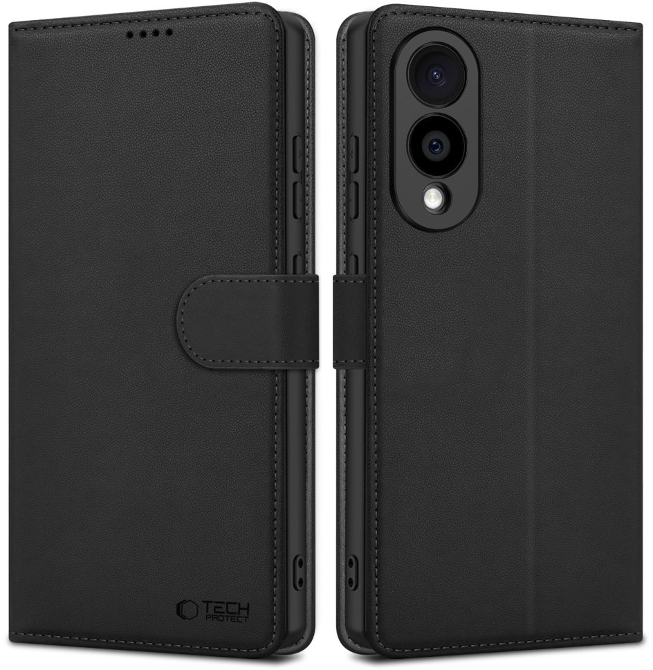 Tech-Protect Wallet Case for Samsung Galaxy S25 Edge - Black