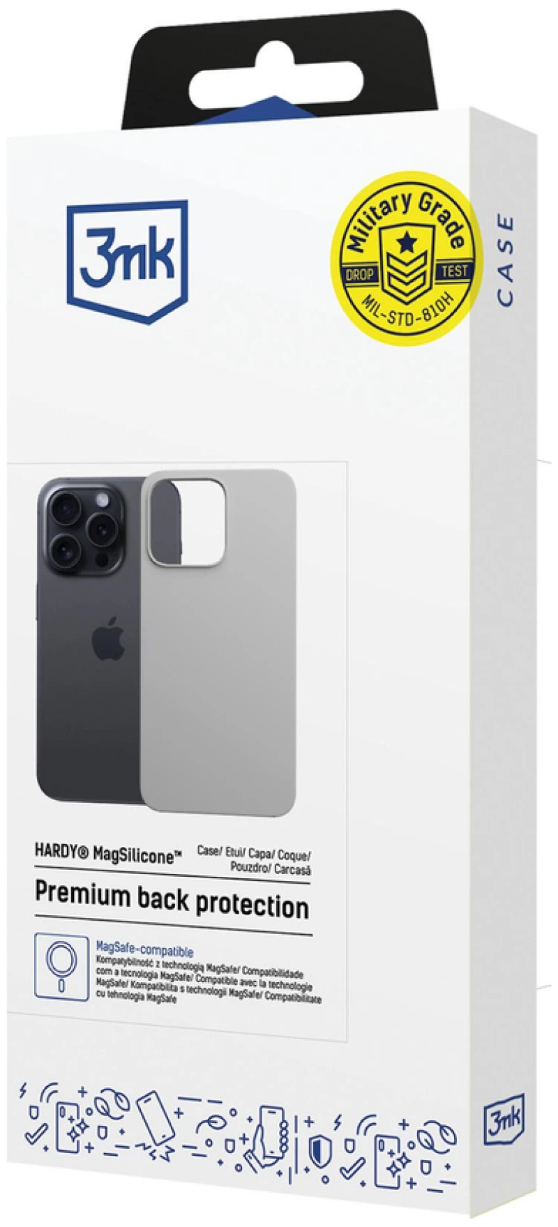 3mk Hardy MagSilicone Case for Apple iPhone 16 Pro Max - Gray