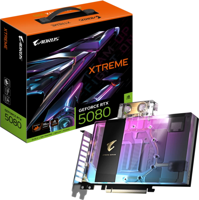 Gigabyte GeForce RTX 5080 16GB GDDR7 Xtreme Waterforce WB Κάρτα Γραφικών