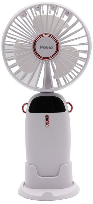 Primo PRMF-80695 Ανεμιστήρας Mini 3.5'' 9cm Λευκός Επαναφορτιζόμενος