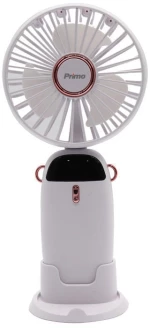 Primo PRMF-80695 Ανεμιστήρας Mini 3.5'' 9cm Λευκός Επαναφορτιζόμενος