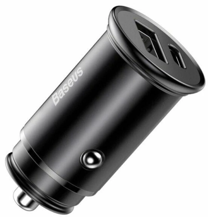 Baseus CCALL-BS01 Φορτιστής Αυτοκινήτου 30W με Θύρες: 1xUSB 1xType-C Μαύρος