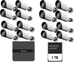 Milesight Kit 16x Bullet Κάμερες MS-C2964-UPD + Καταγραφικό  NVR MS-N5016-PE 2MP HD