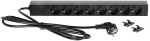 Adam Hall 87471 Rack PDU 8S - 19″ Πολύμπριζο 1U 8 θέσεων, με διακόπτη