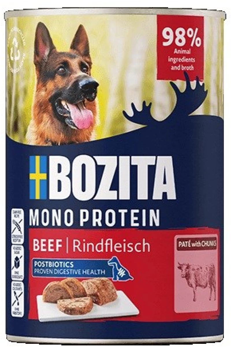 BOZITA Monoprotein Pate Beef - wet dog food - 400g