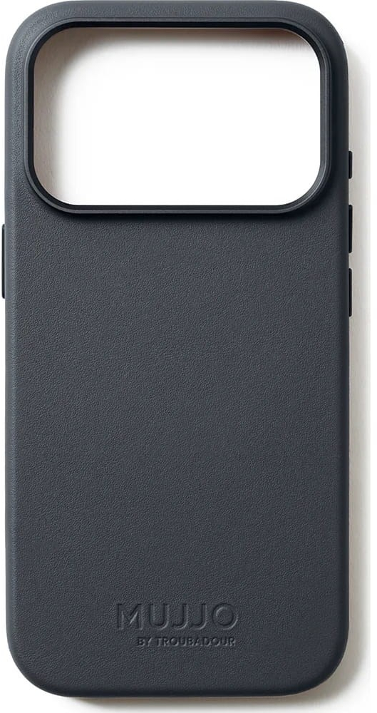 Mujjo Full Leather Case MagSafe Case for iPhone 17 Pro Grey