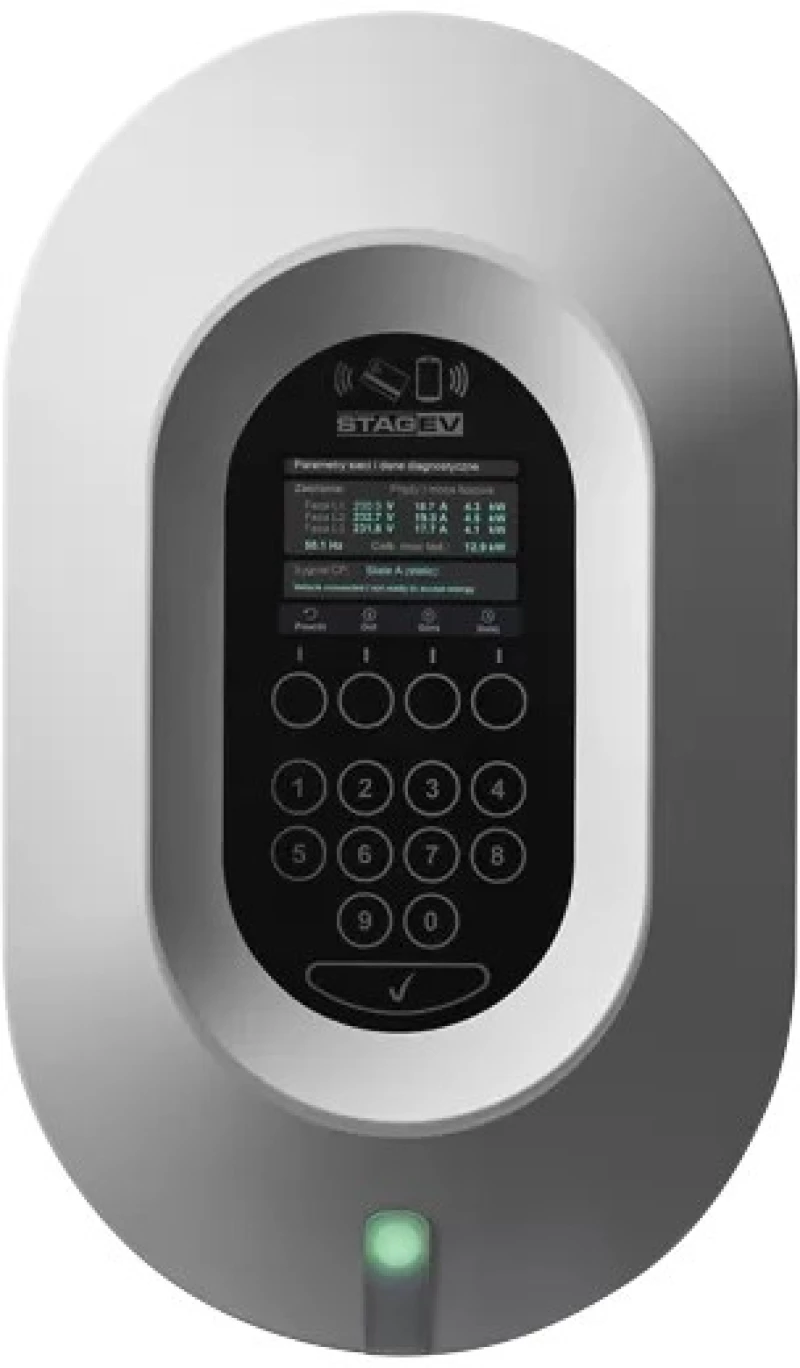 STAG EV STAG-EV-WB-11KW - Car battery charger 230/400 V AC (L-N / L-L), 3-phase Graphite, White (without charging cable)