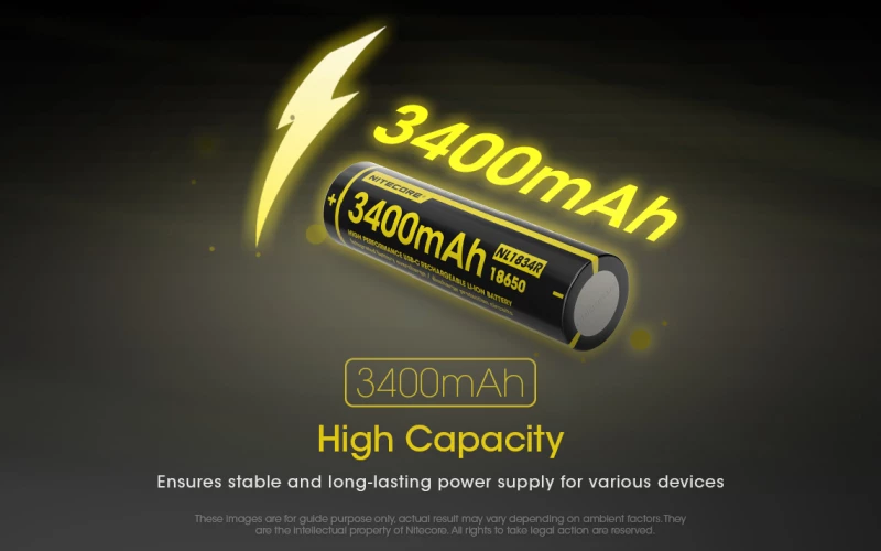 ΜΠΑΤΑΡΙΑ NITECORE 18650 / 3400mAh / USB-C (τιμή τεμαχίου)