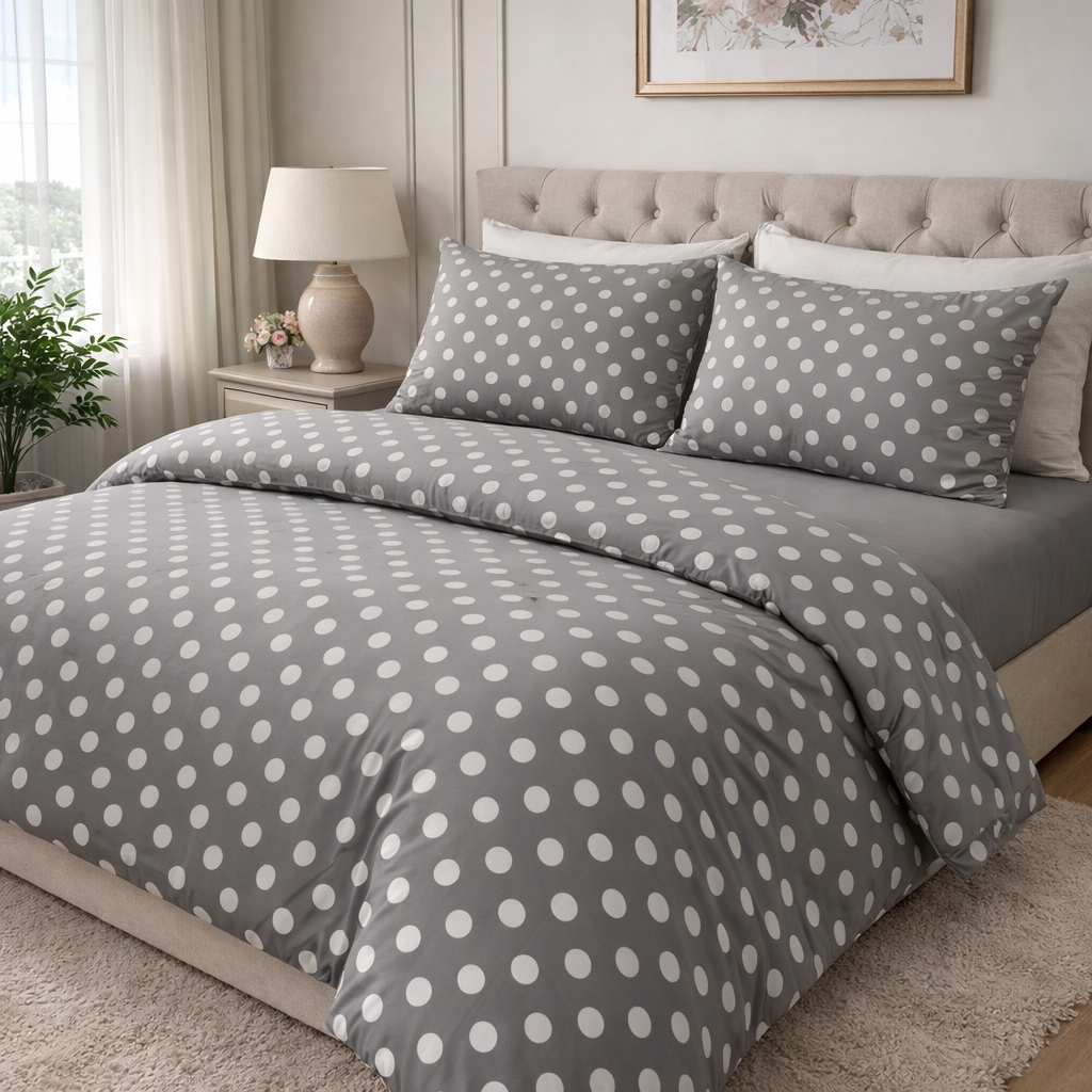 Σετ Σεντόνια Υπέρδιπλα 4 τμχ, Βαμβακοσατέν, 240x260 - 50x70 +5 cm, 300TC 100% cotton Grey