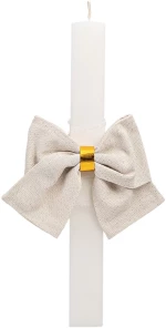 Beauty Home ΛΑΜΠΑΔΑ ΛΕΥΚΗ 33cm ΦΙΟΓΚΟΣ ΕΚΡΟΥ ΧΡΥΣΟ LUREX